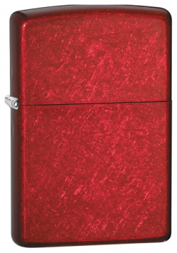 Зажигалка ZIPPO Classic с покрытием Candy Apple Red™  латунь/сталь красная глянцевая 36x12x56 мм