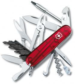 Нож перочинный Victorinox CyberTool  сталь X55CrMo14 рукоять Cellidor® полупрозрачный красный