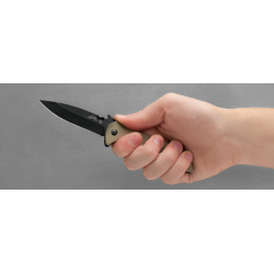 Складной нож Kershaw Emerson CQC 4K K6054BRNBLK  сталь 8Cr14MoV рукоять сталь/G 10