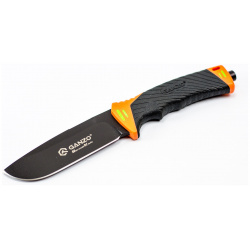 Нож для выживания с огнивом и точилкой Ganzo G8012  черно оранжевый