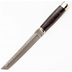 Нож Танто  сталь дамаск 200мм рукоять граб АТАКА из дамасской стали