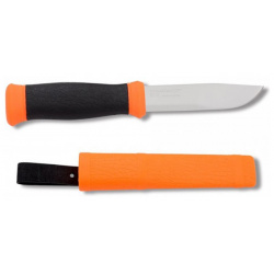 Нож с фиксированным лезвием Morakniv Outdoor 2000 Orange  сталь Sandvik 12C27 рукоять резина/пластик Mora