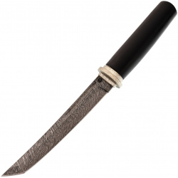 Нож Танто  сталь дамаск рукоять граб с деревянными ножнами Ножи Крутова