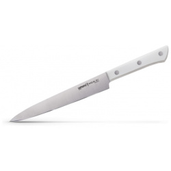 Нож кухонный для тонкой нарезки Samura "Harakiri" (SHR 0045W) 196 мм  сталь AUS 8 рукоять ABS пластик белый