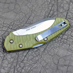 Cкладной нож Fox Jens Anso Design  сталь N690 рукоять термопластик FRN оливковый