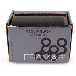 FRAMAR Фольга с тиснением в рулоне  черная / Embossed Roll Medium Back In Black 98 м 12019