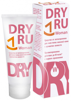 DRY RU Средство от потоотделения для всех типов женской кожи с ароматом свежести / Woman 50 мл 4627102710741 