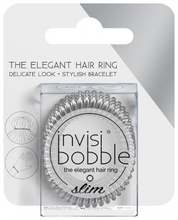 INVISIBOBBLE Резинка браслет для волос с подвесом / SLIM Chrome Sweet 3184 