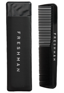 FRESHMAN Расческа гребень компактная для моделирования и стрижки  размер М / Collection Carbon 039