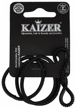 KAIZER Резинка силиконовая Пружинка  цвет черный 40*3 мм 4 шт 500902