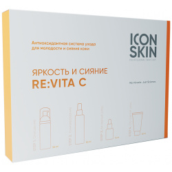 ICON SKIN Набор для сияния и молодости кожи (пенка 50 мл + тоник сыворотка 15 крем 20 мл) Re:Vita C trial size setVC 5 4 TS 