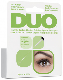 DUO Клей для накладных ресниц с витаминами прозрачный кистью / Brush On Clear Adhesive 5г 56812 