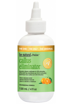 BE NATURAL Средство с запахом апельсина для удаления натоптышей / Callus Eliminator Orange 120 мл 1220 