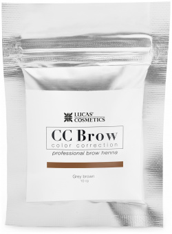 LUCAS COSMETICS Хна для бровей  серо коричневый (в саше) / CC Brow grey brown 10 г 00079