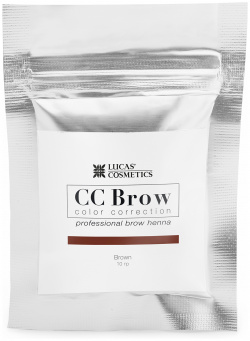 LUCAS COSMETICS Хна для бровей  коричневый (в саше) / CC Brow brown 10 г 00078