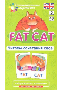 Наглядное пособие  Fat Cat Читаем сочетания слов Английский язык Level 5 Набор карточек с картинками Айрис пресс 9785811244881