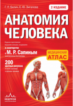 Анатомия человека: 2 издание МЕДпроф: атласы  книги для врачей 9785699846238