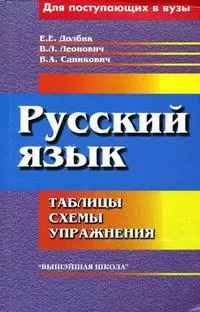Русский язык: таблицы  схемы упражнения Для абитуриентов Вышэйшая школа 9789850616708