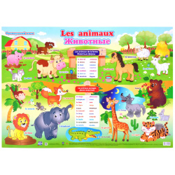 Учебный плакат "Французский язык  Животные" А2 Учитель
