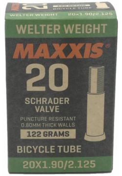 Камера Maxxis Welter Weight  20x1 9/2 125 ниппель Schrader автониппель IB29513000 УТ 00022832