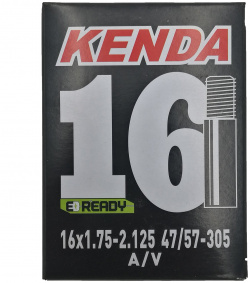 Камера велосипедная KENDA  16"х1 75 2 125 (47/57 305) автониппель 5 511303 00 00013268