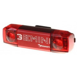 Велофонарь Moon Gemini  задний 80 люмен 7 режимов USB алюминий красный WP_GEMINI УТ 00177452