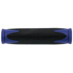 Грипсы велосипедные VELO  резина 2 х компонентные 130 мм черно синие 5 410363 00 00013306