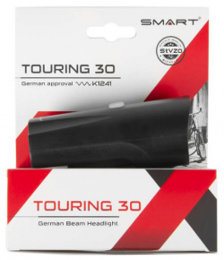 Фара велосипедная Smart TOURING 30  батарейки в комплекте универсальное крепление пластик 220980 УТ 00196237