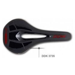 Седло велосипедное DDK D3735 Race Comfort  стальная рамка 272х140mm черное УТ 00190578