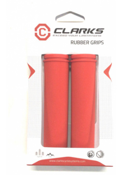 Грипсы велосипедные CLARK`S С98 130  резина мм красный 3 379 УТ 00238950