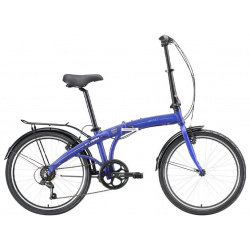 Складной велосипед Stark  Jam 24 2 V 14 5" синий/белый/синий 2023 HQ 0010141 УТ 00320586