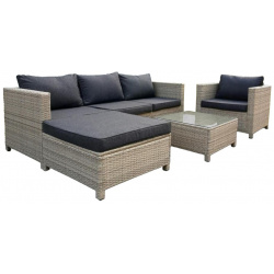 Комплект плетеной мебели YR821G Grey/Grey Афина