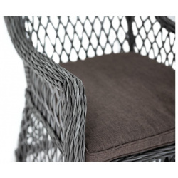 Кресло из искусственного ротанга Латте Graphite 4sis YH C1619W 2 плетеное Gray
