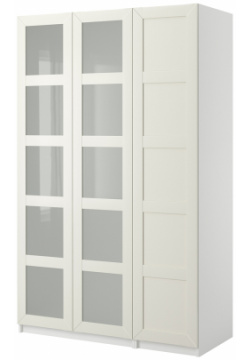 Гардероб PAX IKEA с 3 дверцами со стеклом Фиеста Эко 