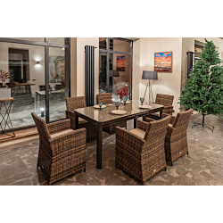Обеденный комплект мебели LUDWIG + FIONA коричневый Royal Family 375 61 21 О