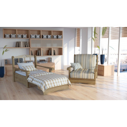 Кресло кровать Рея с деревянными подлокотниками Фиеста Механизм: Аккордеон