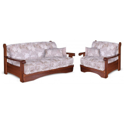 Комплект мягкой мебели Рея с деревянными подлокотниками Фиеста 