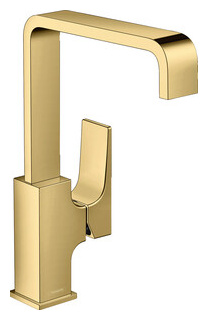 Смеситель для раковины Hansgrohe Metropol с донным клапаном Push Open  золото (32511990) HG32511990