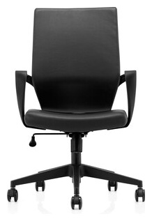 Кресло офисное NORDEN Союз LB/ черный пластик/черная экокожа CH 192B S29 40