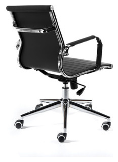 Кресло офисное NORDEN Техно LB/ хром/черная экокожа HA 100