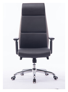 Кресло офисное NORDEN Лондон темно серая+светло серая (вставки) экокожа ZR8637H 2A 417