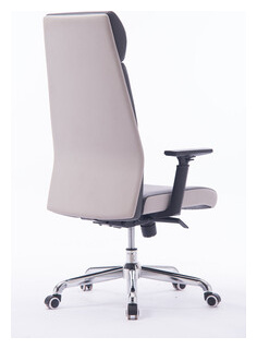 Кресло офисное NORDEN Лондон темно серая+светло серая (вставки) экокожа ZR8637H 2A 417