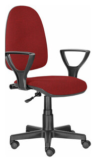 Кресло офисное Brabix Prestige Ergo MG 311 регулируемая эргономичная спинка  ткань красное С 16 (532424) 532424