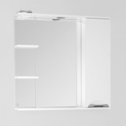 Зеркало шкаф Style line Жасмин 80 с подсветкой  белый (ЛС 00000044) 4650134470680