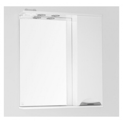 Зеркало шкаф Style line Жасмин 70 с подсветкой  белый (ЛС 00000042) 4650134470673