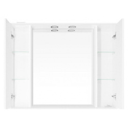 Зеркало шкаф Style line Олеандр 2 Люкс 100 с подсветкой  белый (ЛС 00000583) 4650134470789