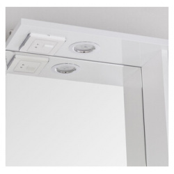 Зеркало шкаф Style line Панда Фьюжн 55 с подсветкой  белый (ЛС 00000077) 4650134470376