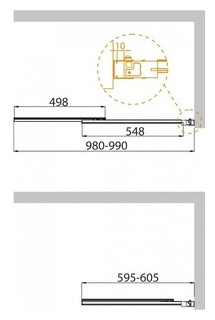 Шторка для ванны Cezares Slider VF 11 100х150 прозрачная  хром (SLIDER 100/150 C Cr) Cr