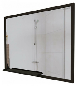 Зеркало Grossman Лофт 90х70 с полкой  черное (209001) 209001