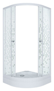 Душевой уголок Triton Стандарт А 90x90 профиль белый  стекла Аква мозайка (Щ0000025432) Щ0000025432